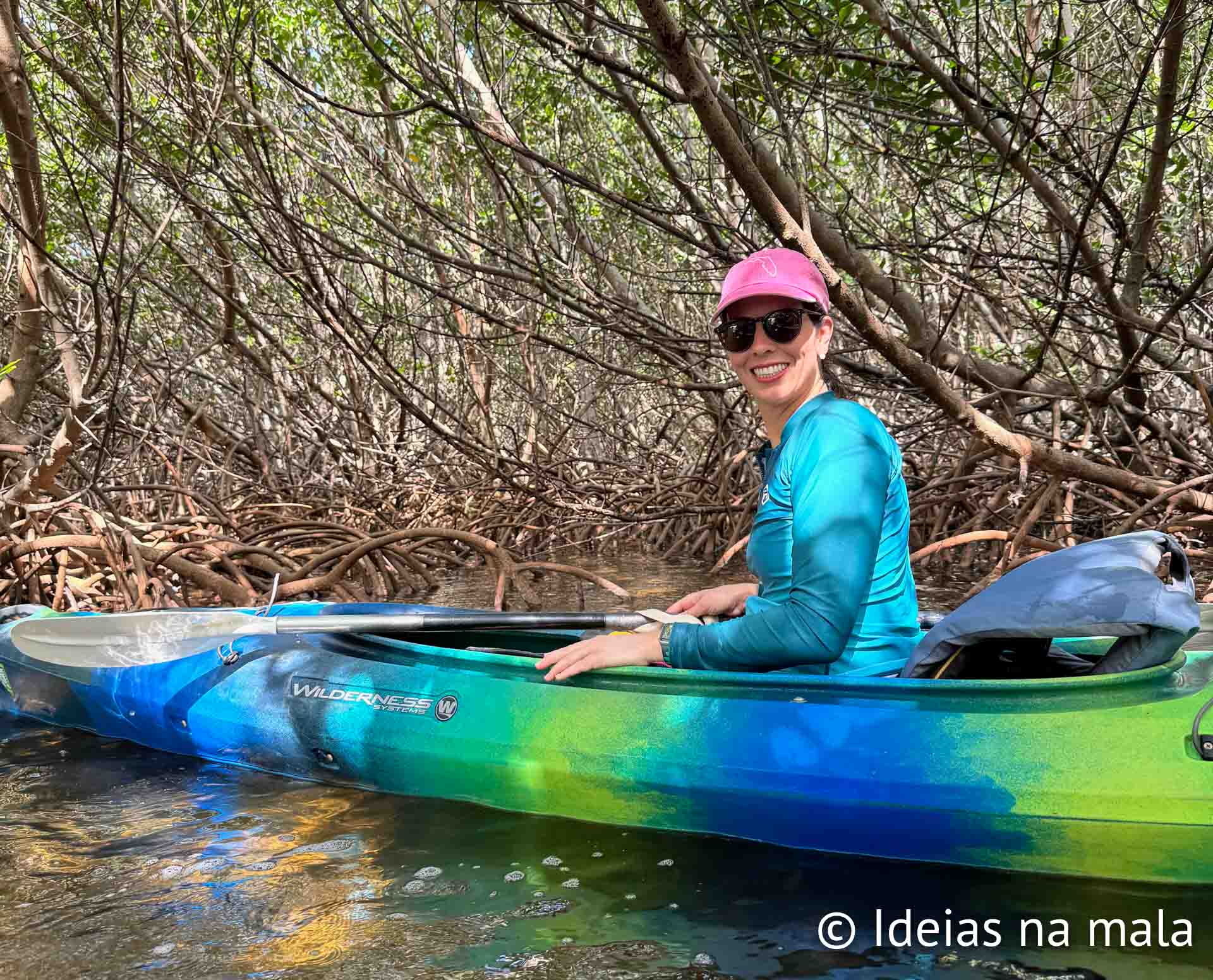Caiaque nos manguezais de Key West na Flórida