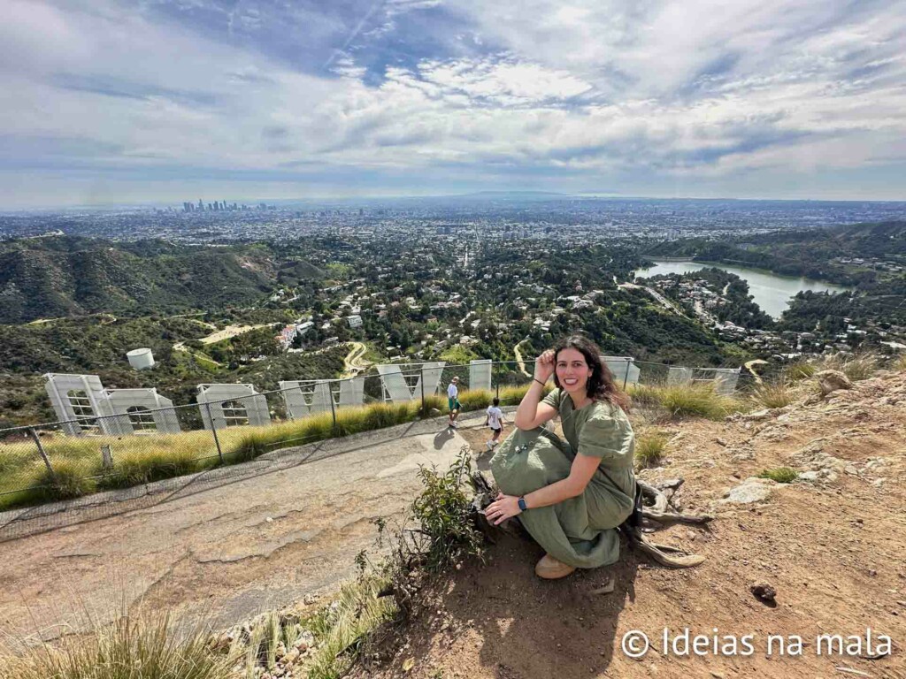 Letreiro de Hollywood visto do alto do Mt. Lee em Los Angeles