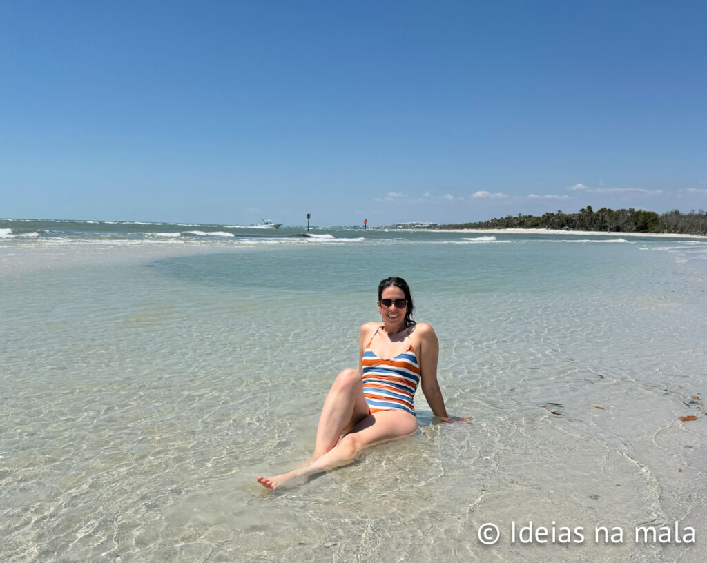 Delnor- Wiggins Pass State Park em Naples uma das melhores praias dos EUA