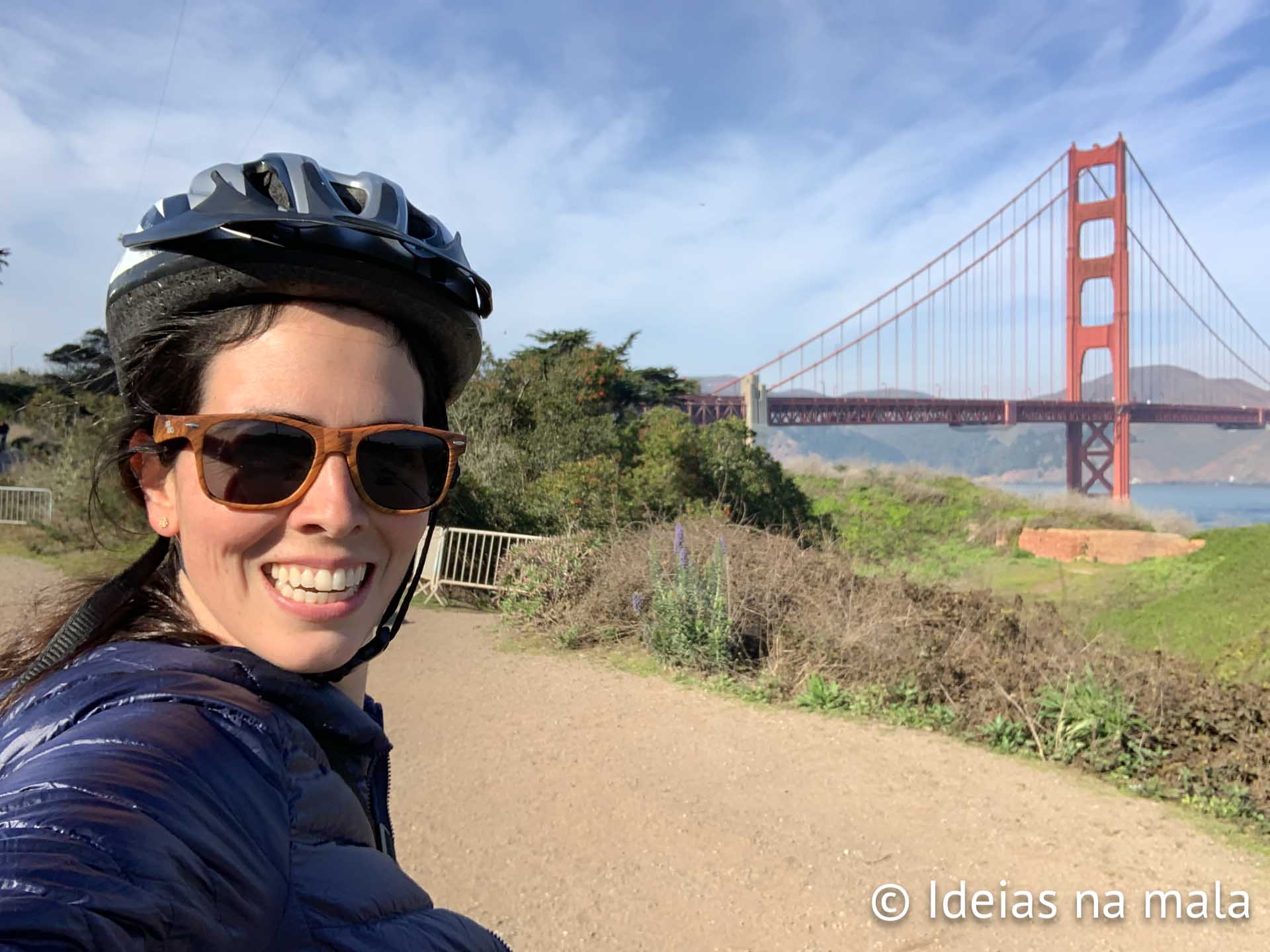passeio de bicicleta pela Golden Gate em San Francisco