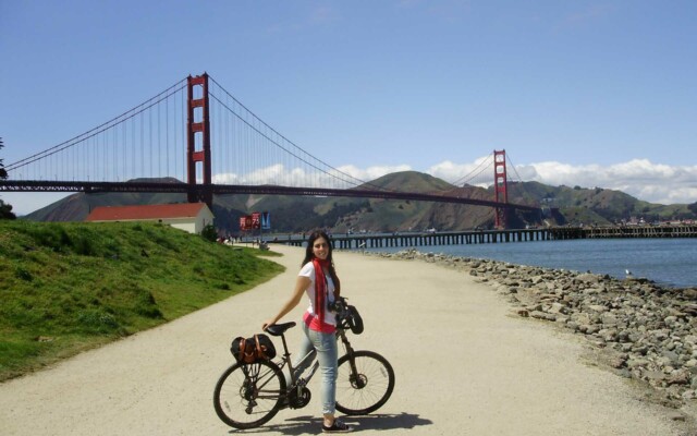 passeio de bicicleta pela Golden Gate em San Francisco