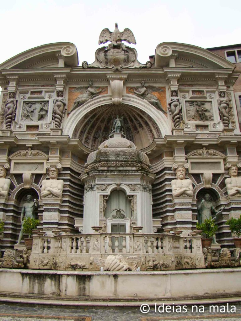 Fontana dell’Organo (Fonte do Órgão) na Villa d'Este em Tivoli um bate e volta saindo de Roma