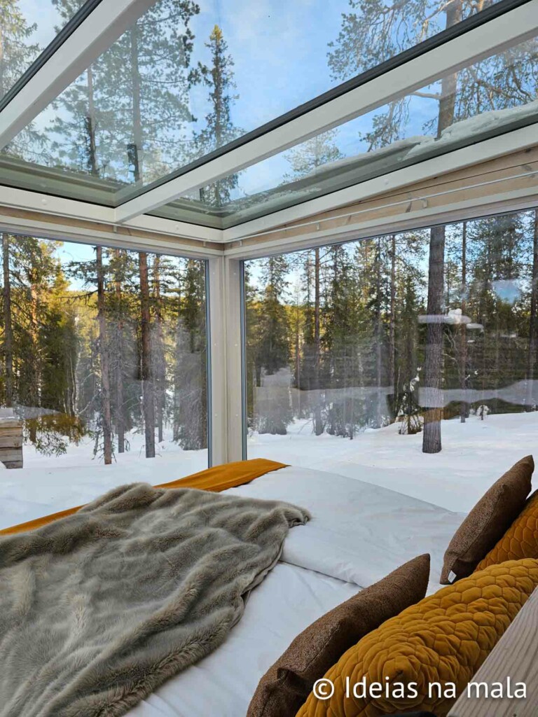 Cabana de vidro no Artic Skylight Lodge