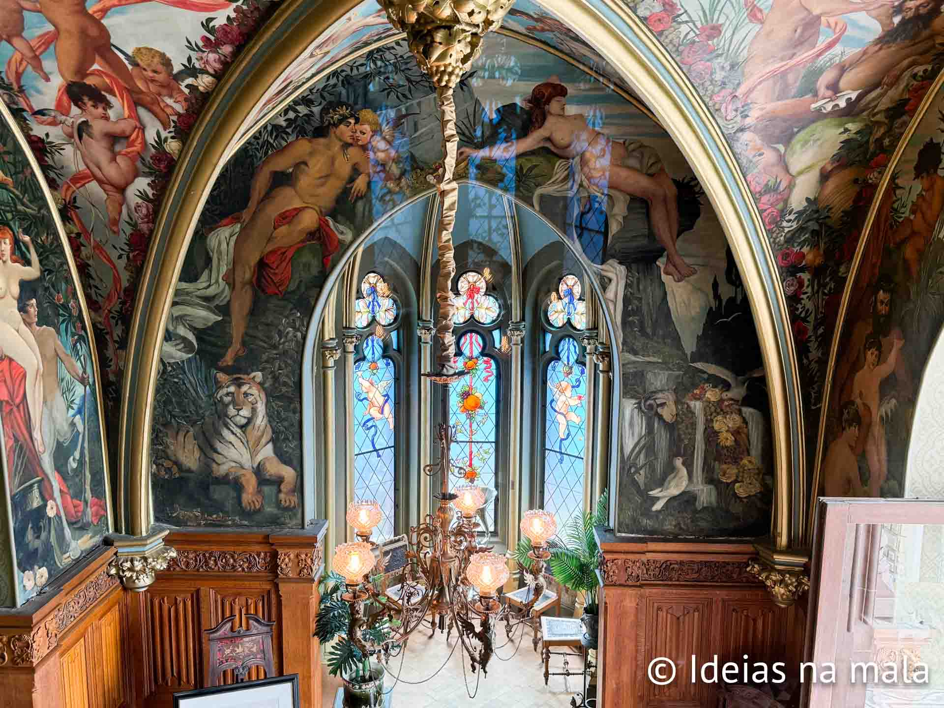 Interior do Castelo de Drachenburg na Alemanha