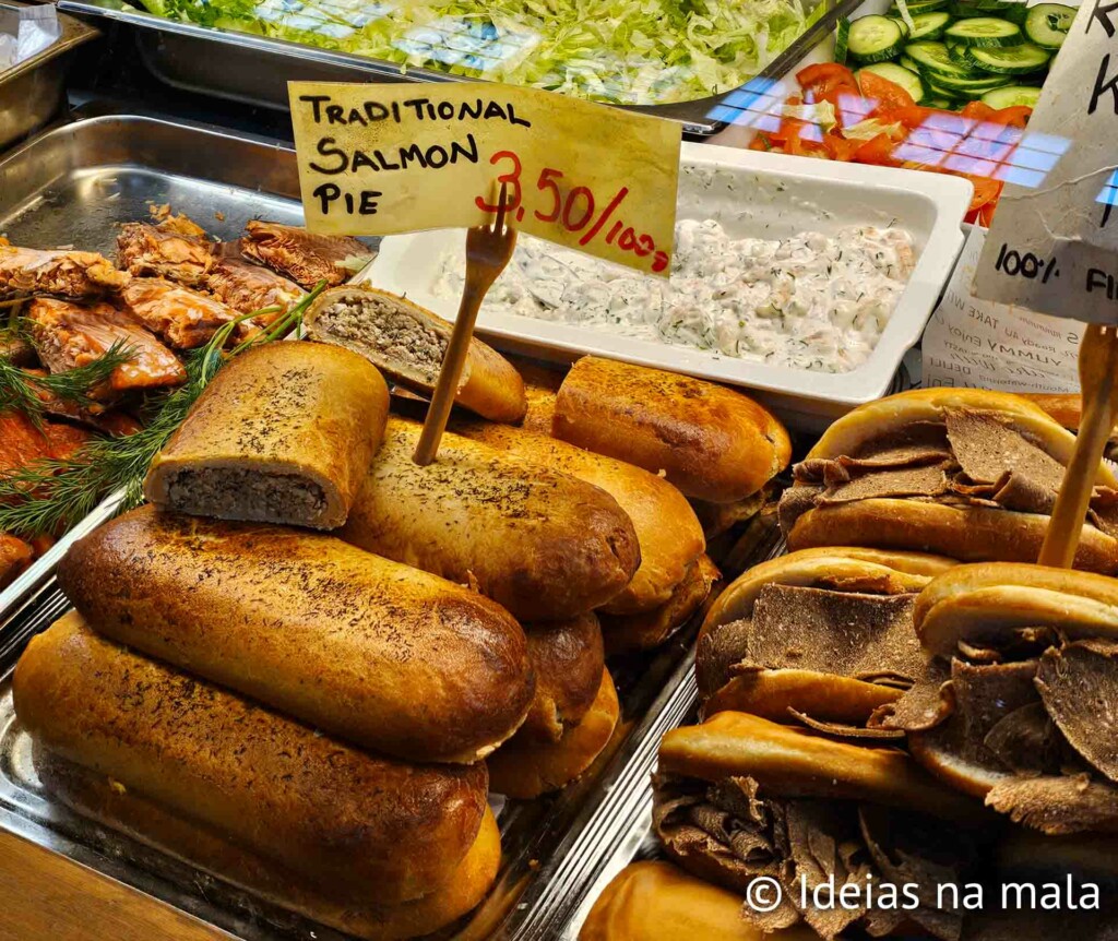 Comidas no Mercado Helsinki