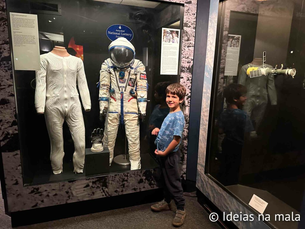 Área de Ciência espacial no Museu de Ciências de Londres