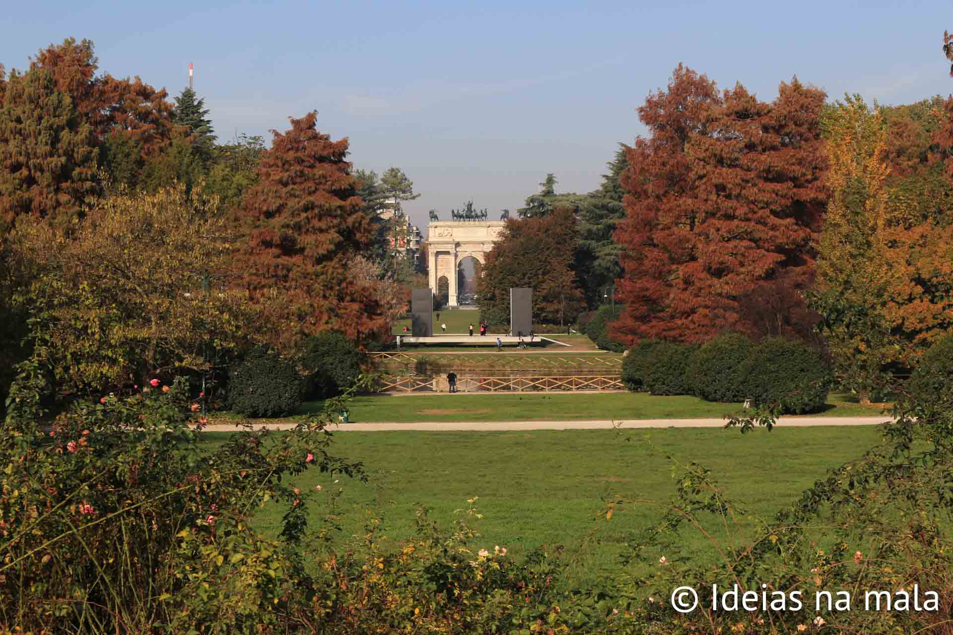 Parco Sempione no centro do Milão