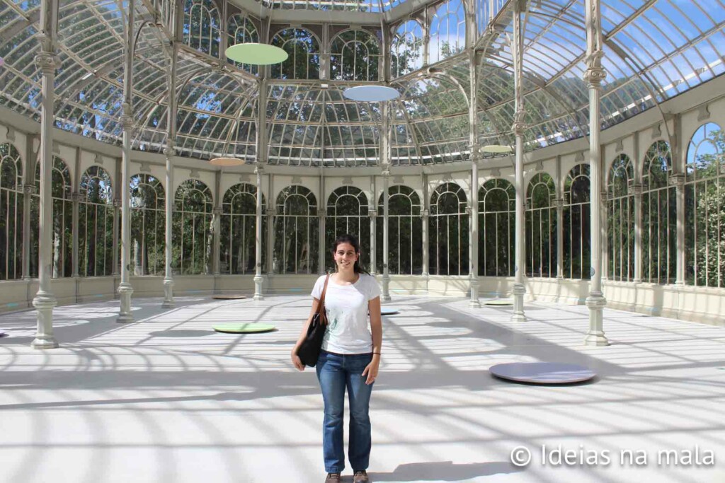 Palácio de Cristal no Parque do Retiro em Madri na Espanha