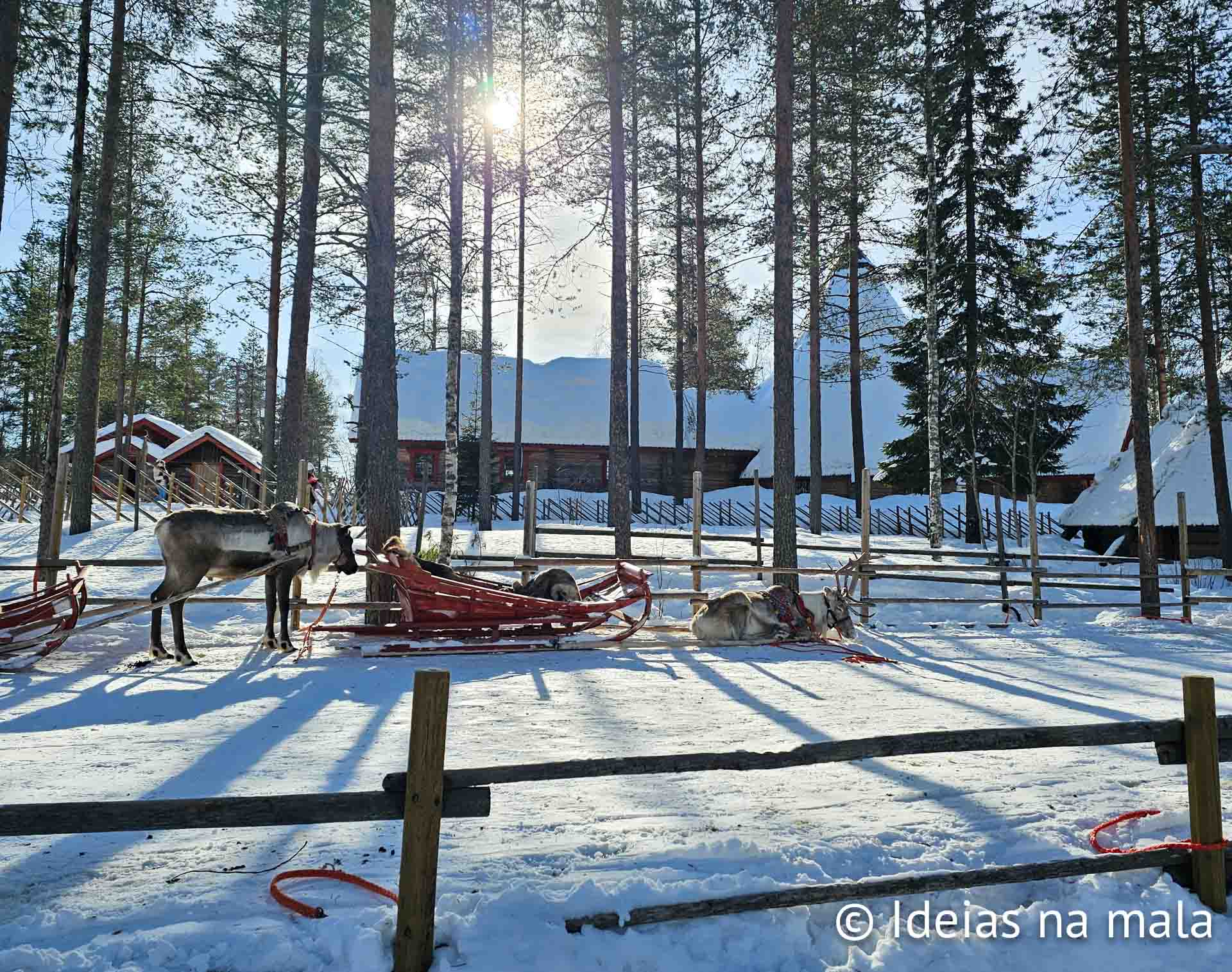 Santa Claus Village em Finlândia no inverno