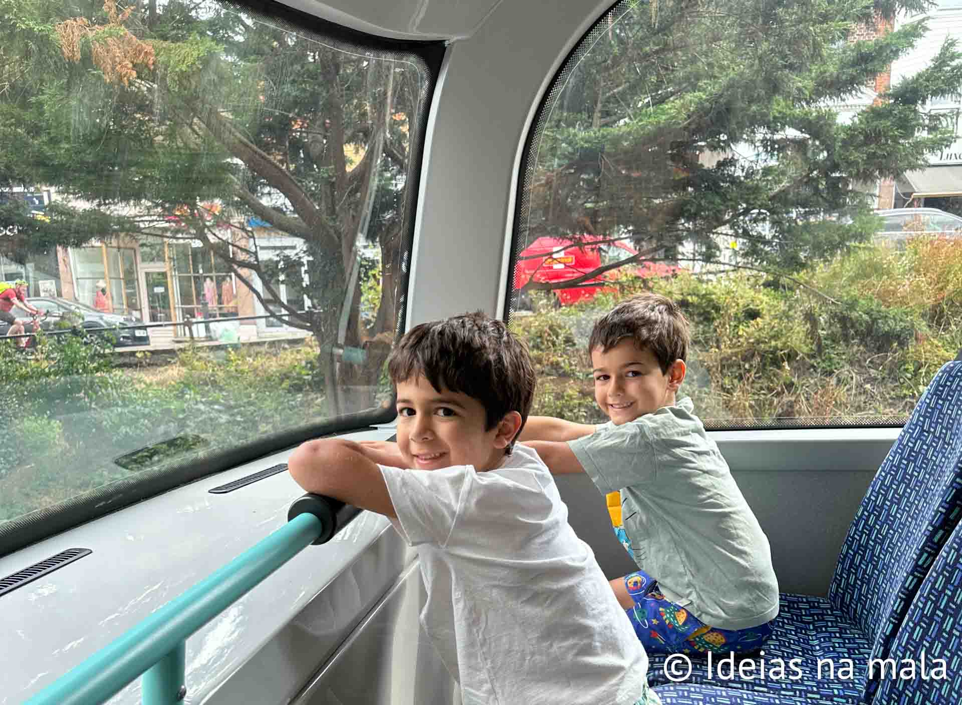 Topo do ônibus Double Decker em Londres