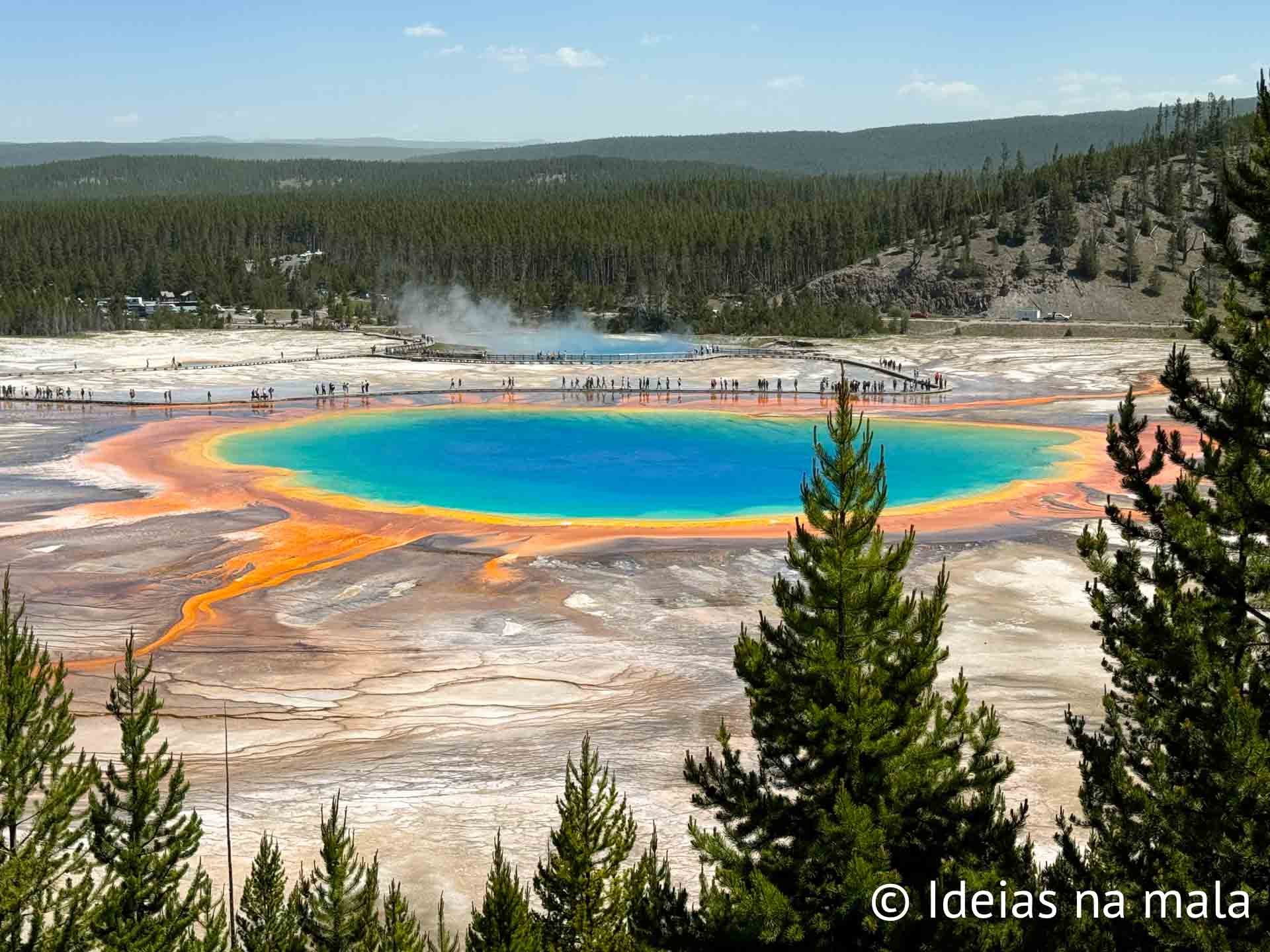 Grand Prismatic Spring, a maior piscina termal do Yellowstone