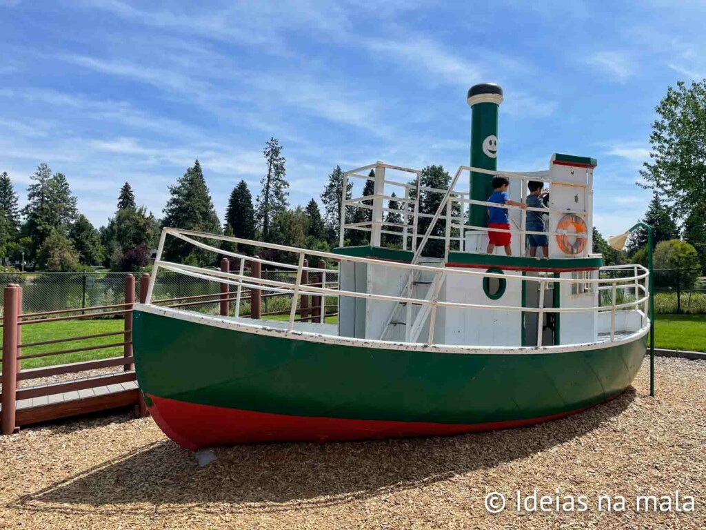 Harmon Park em Bend com crianças