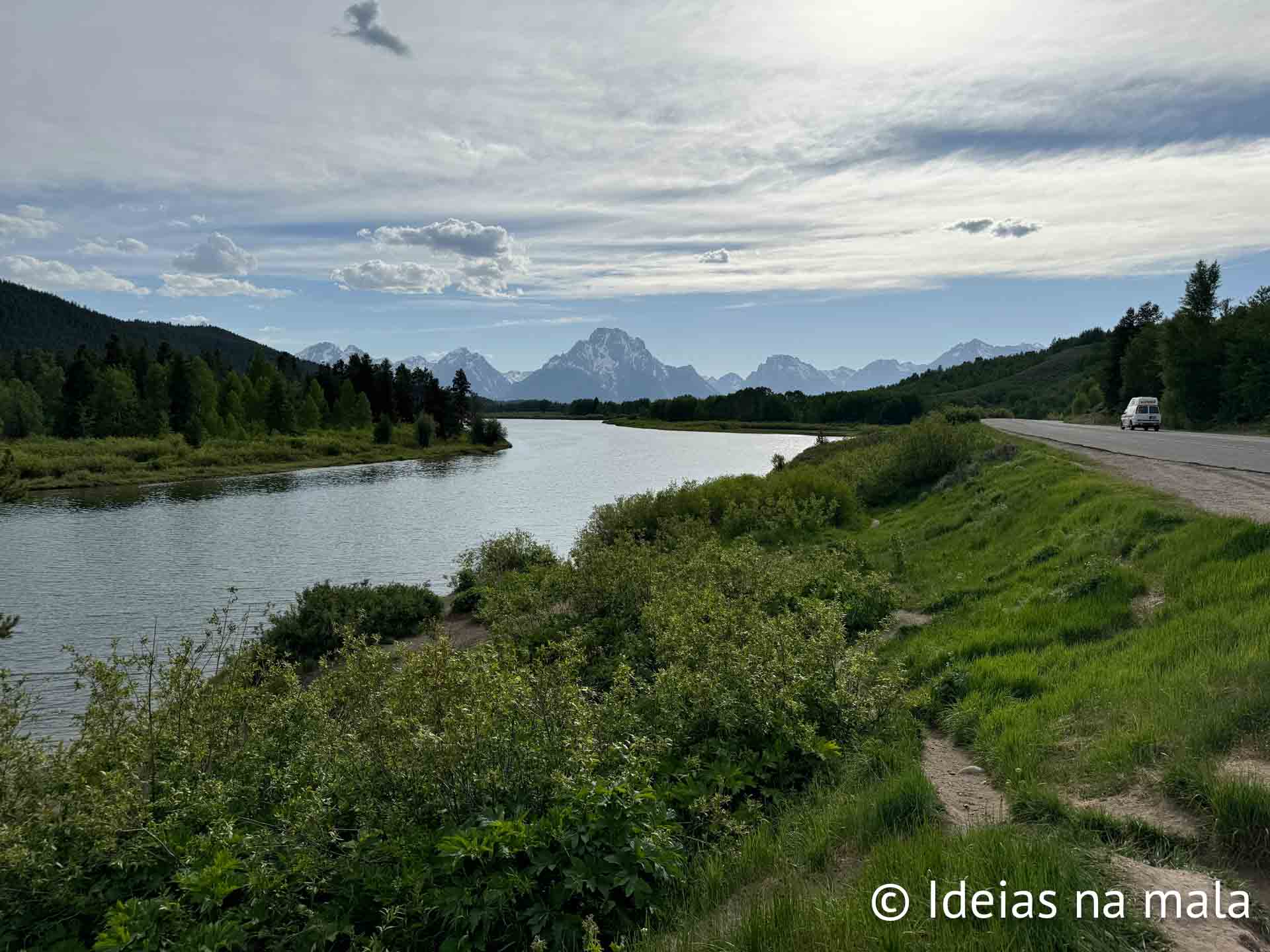 Ox Bow Lookout em viagem pelo Grand Teton National Park