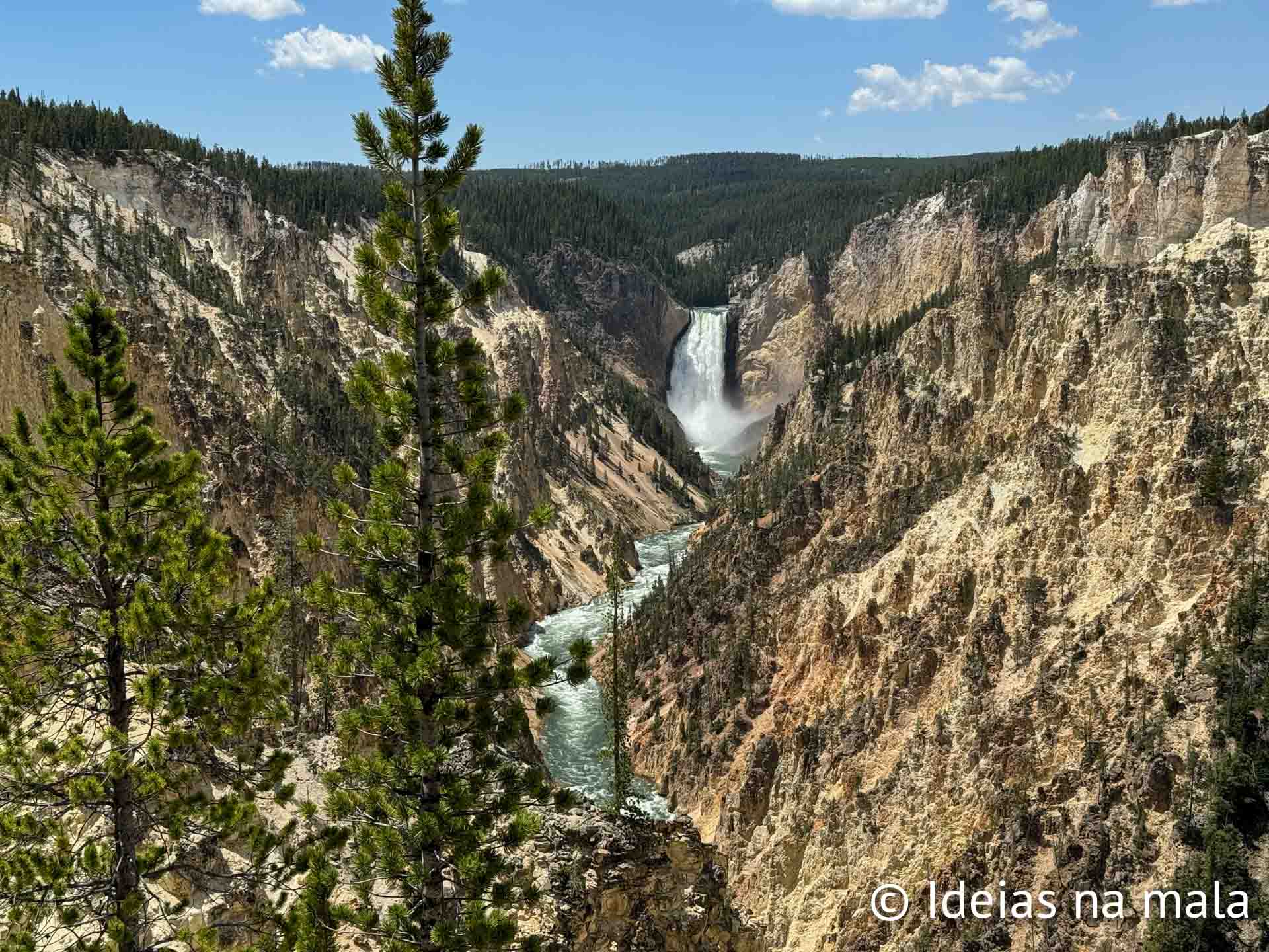 Artist Point no Grand Canyon do Yellowstone