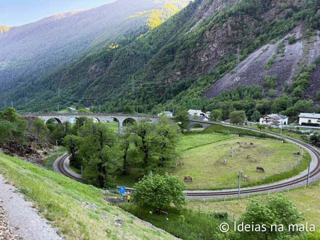 Viaduto Brusio no Bernina Express