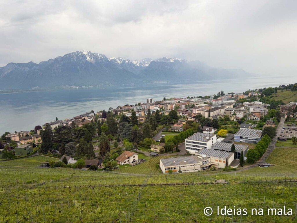 Lago Lemán e as videiras de Lavaux no Golden Pass Express
