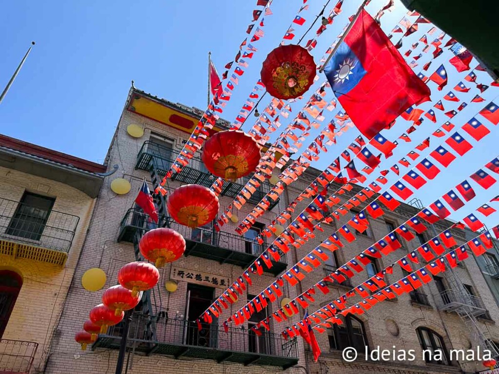 Chinatown de San Francisco e sua decoração colorida