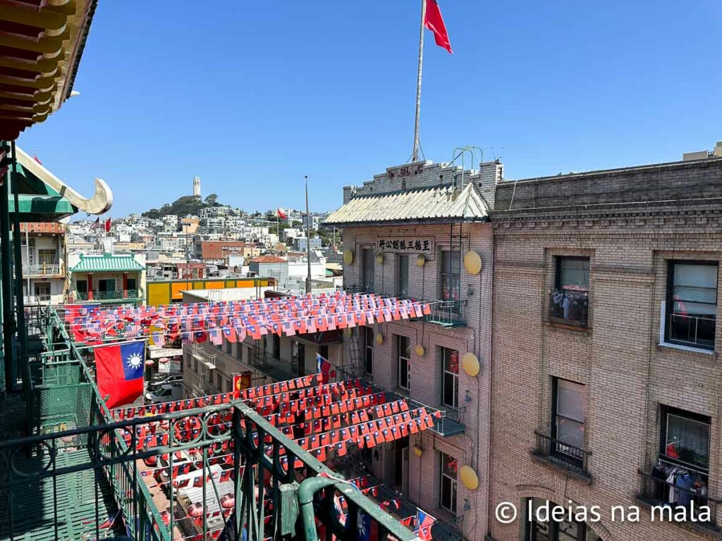 Chinatown vista do alto do templo Tin How