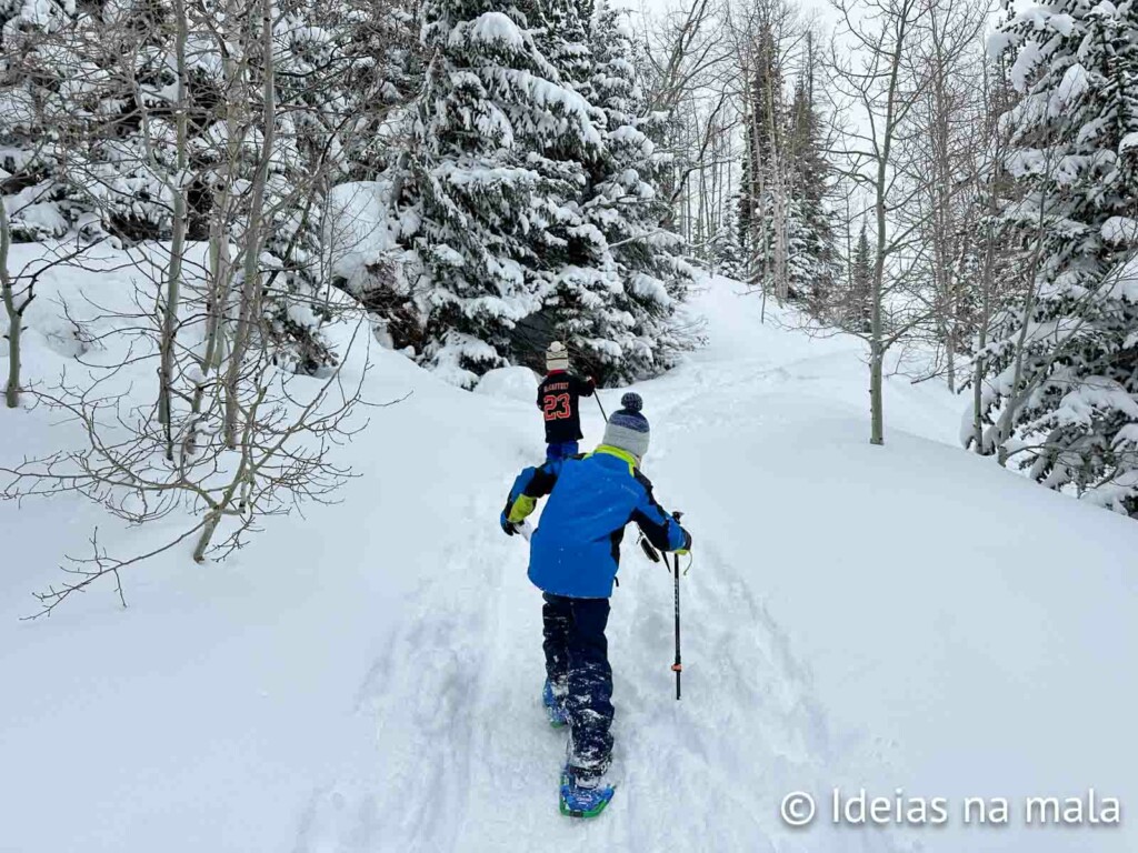 Passeio de snowshoe em melhores atividades de neve em Park City