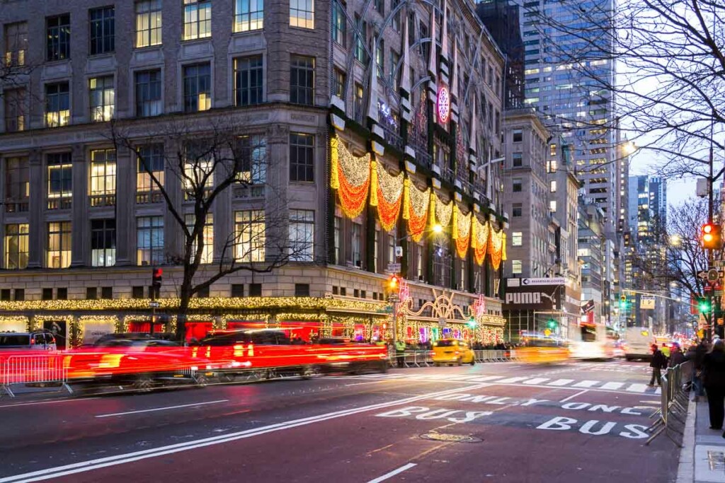 Decoração de natal da Fifth Avenue  em Nova York