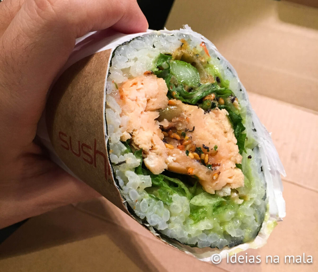 Sushirrito de Salmão - Onde comer em San Francisco