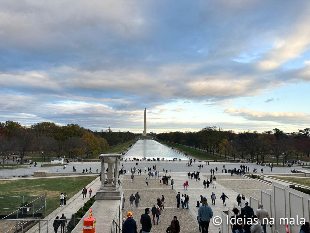 The Mall visto do Lincoln Monument em DC