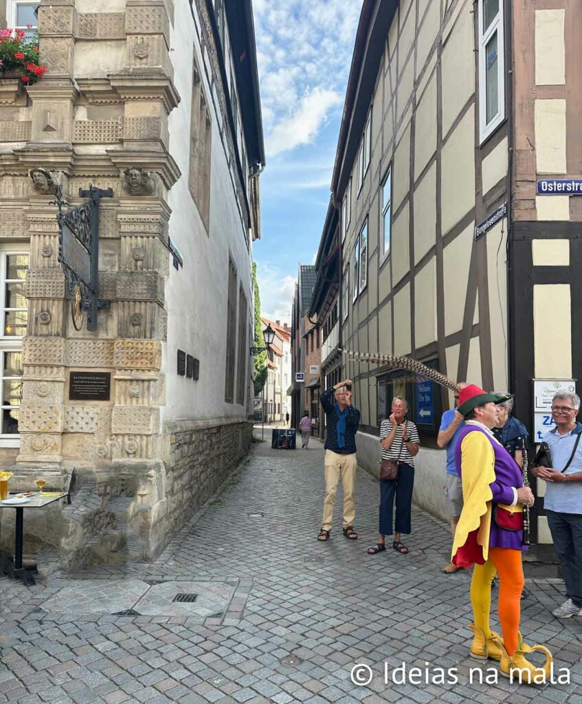 o Flautista em Hamelin na Rota dos Contos de Fadas