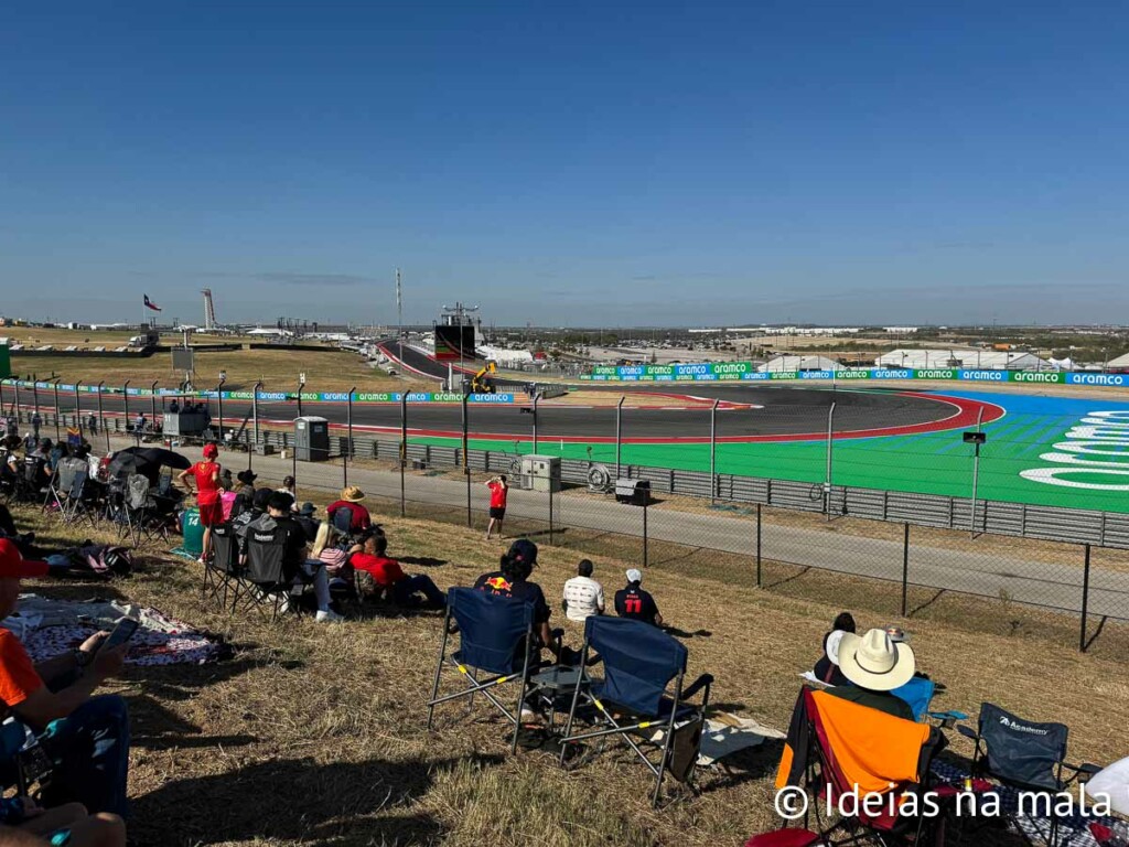 que horas chegar no GP F1 de Austin?