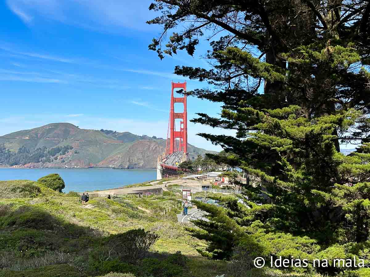 Golden Gate vista do Battery Cranston