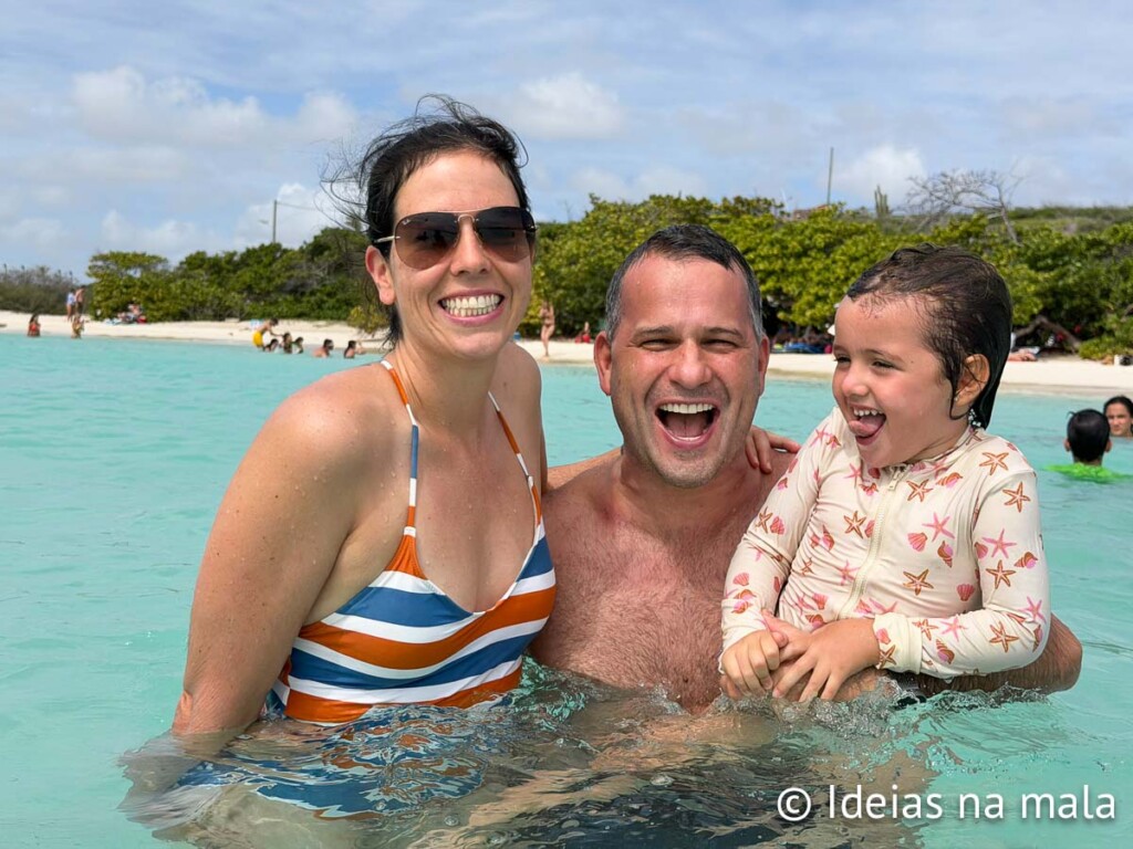 Baby Beach em viagem em família para Aruba