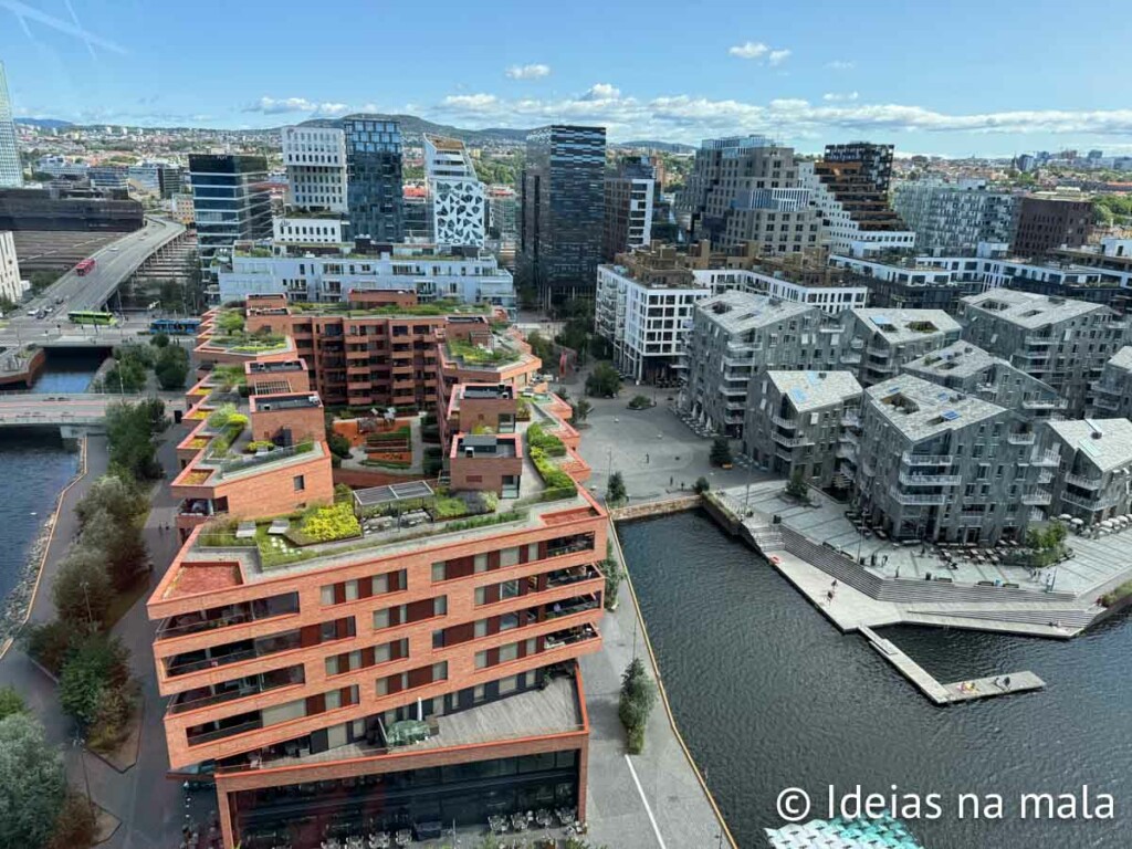 Bjørvika vista do alto do MUNCH Museum