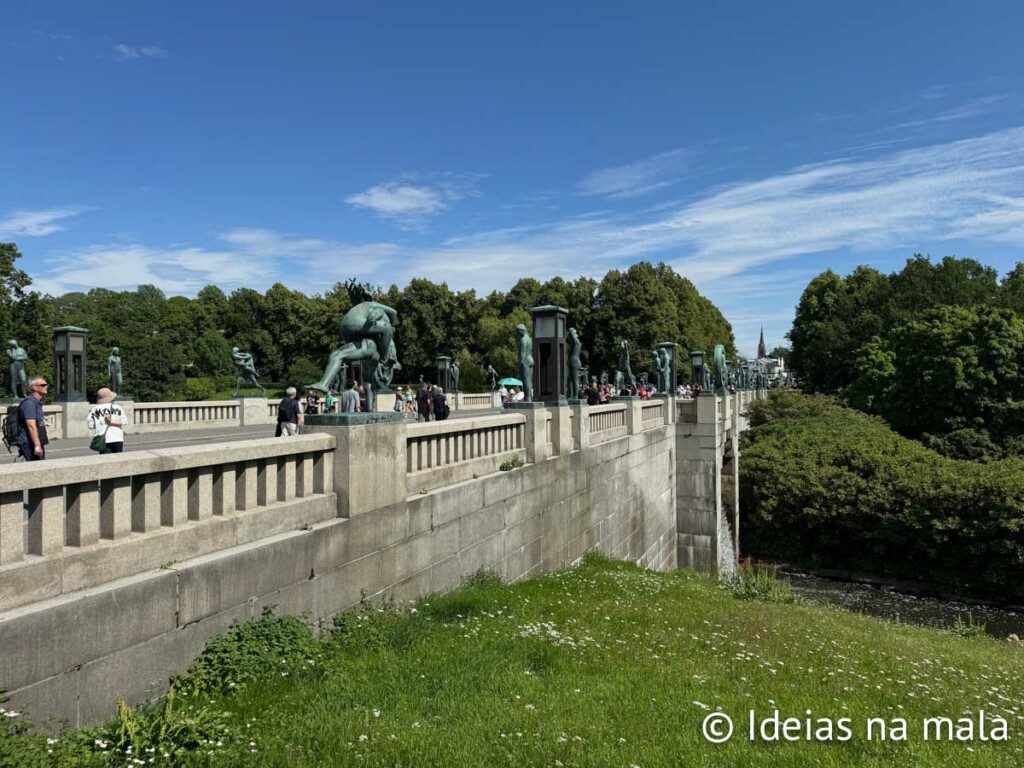 Ponte de esculturas no Vigeland Park em Oslo