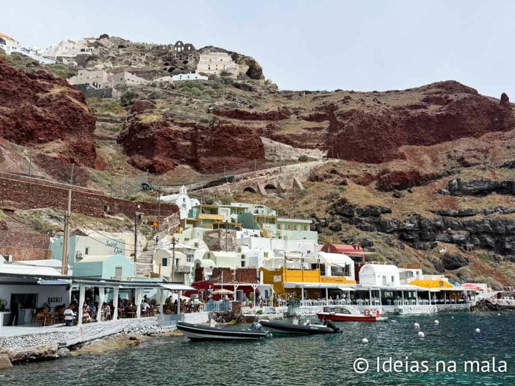 onde comer em Santorini