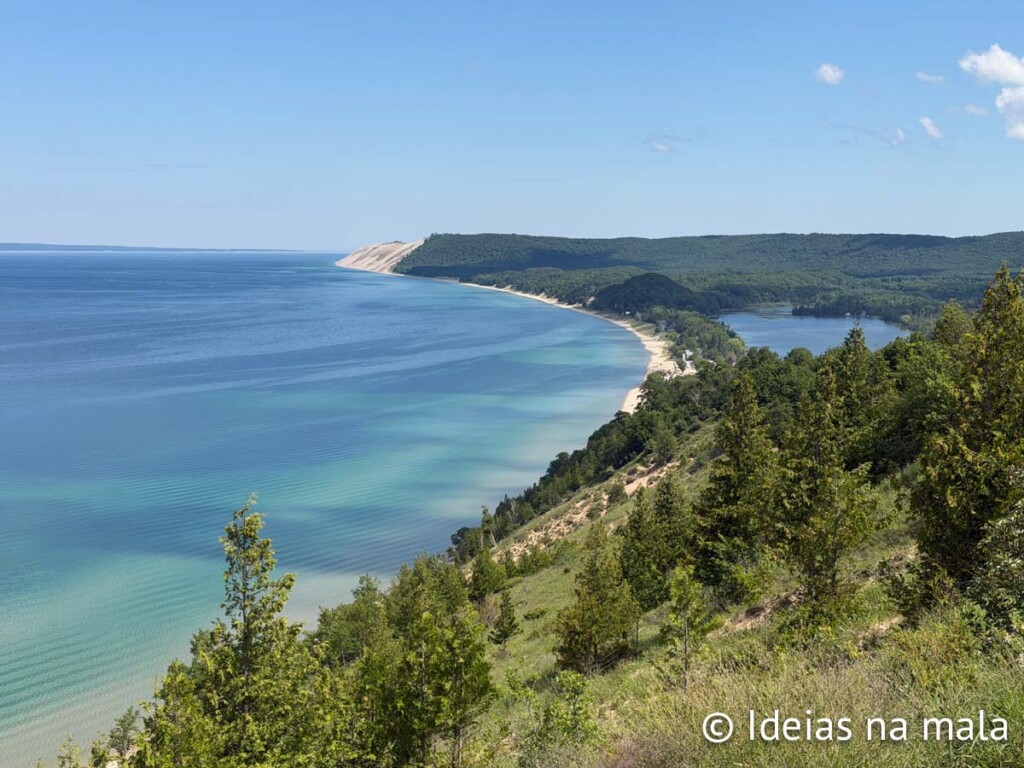 Vistas da Empire Bluff Trail no Sleeping Bear Dunes