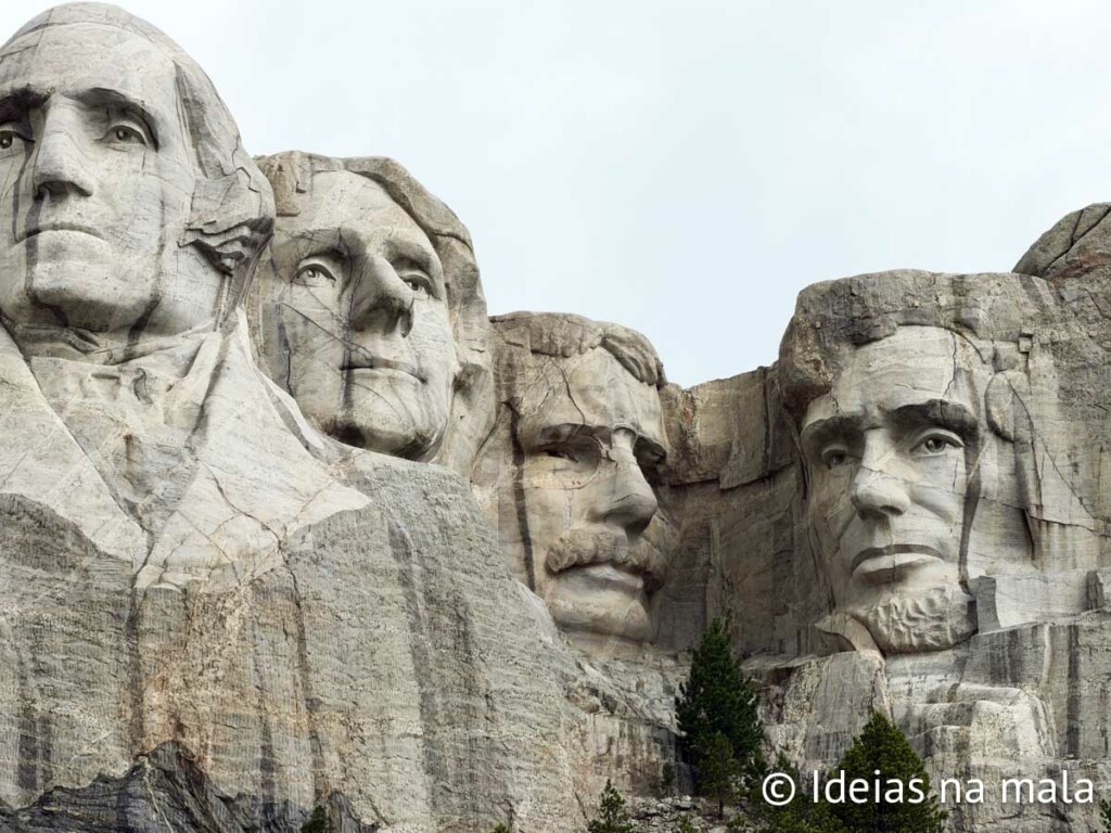 Presidentes americanos esculpidos nas montanhas da Dakota do Sul