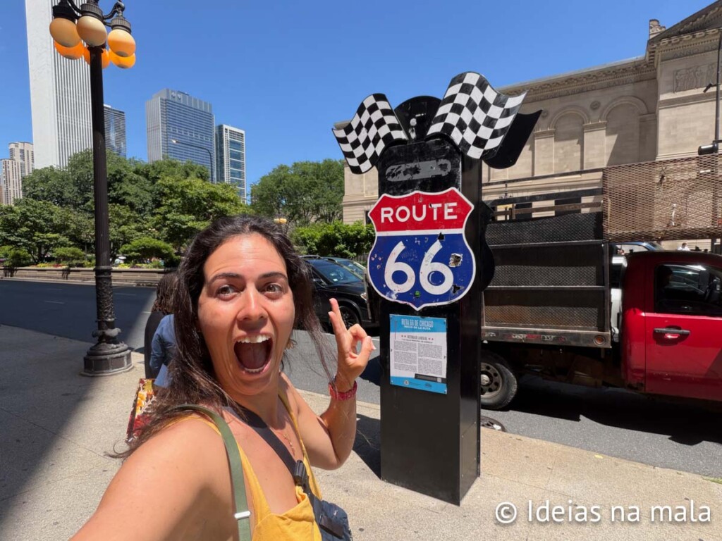 Ponto de início da Rota 66 em Chicago